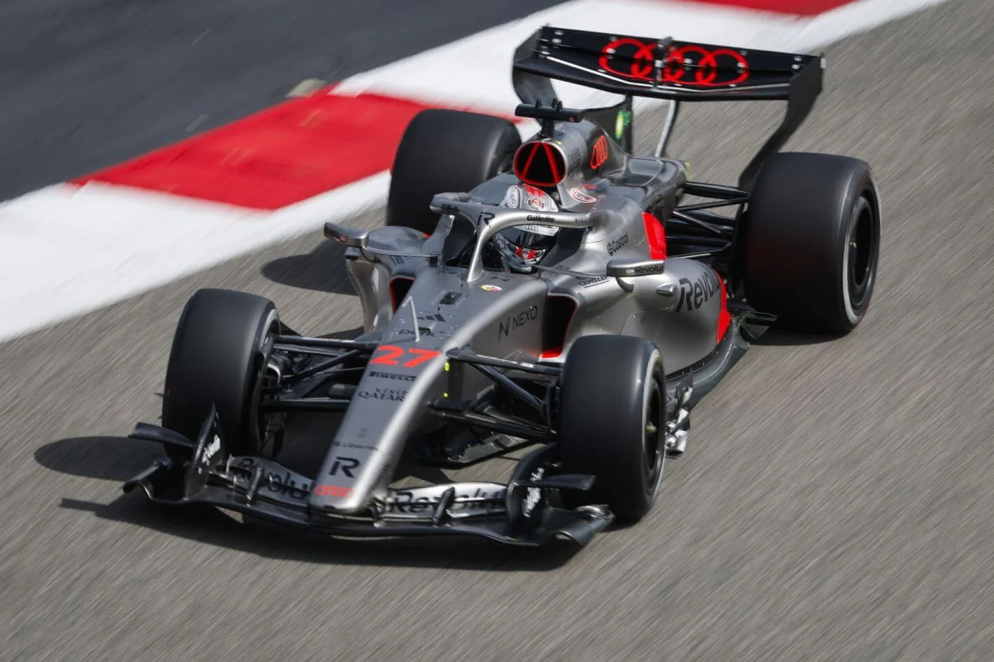 Version B of the Audi R26 car with unique sidepods