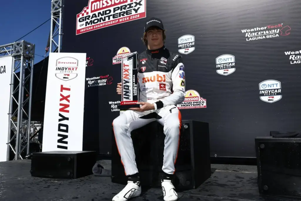 Tymek Kucharczyk third in the Indy NXT series in the 2026 season