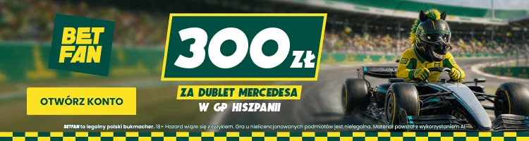 Mega promotion! 300 PLN for a Mercedes double in the Spanish GP!